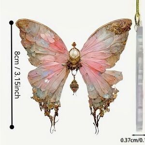 2D acrylic flat 1 One Pink Acrylic Butterfly Hanging Ornament-Multi-Purpose 2D